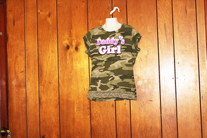 Vintage Self Esteem Camouflage Daddy's Girl Girl's Top