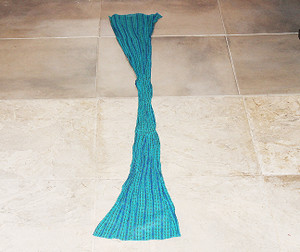 Vintage Center Gathered Algae Cotton Scarf