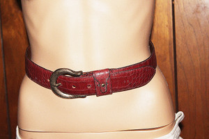 Vintage Ellen Tracy Linda Allard Alligator Belt