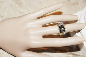 Vintage Macro Made/Beads Ring