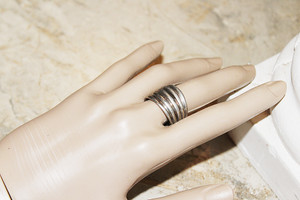 Vintage Sterling Silver (925) Barrel Ring