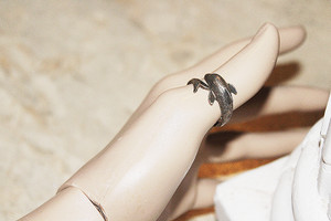 Vintage Sterling Silver Dolphin Ring