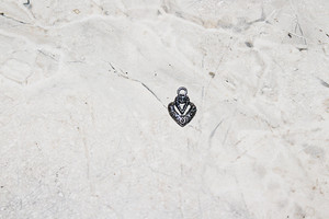 Vintage Heart-In-Heart Metal Pendant