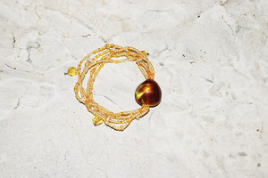 Vintage Mio Faux Large Tiger Eye/Baby Beads Stretch Bracelet ONLY