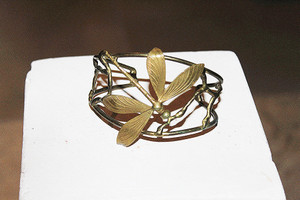 Vintage Copper/Brass/Other Metal Custom Dragonfly Cuff Bracelet