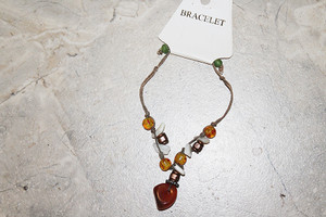 Vintage Carmel Rock Tie Bracelet