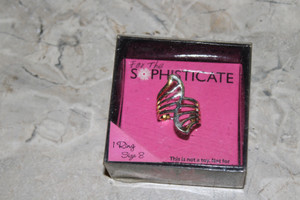 Vintage For The Sophisticate Silver Metal Flare Ring