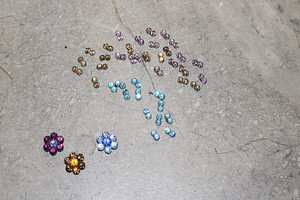 Vintage Faux Precious Stones Petal DIY Bracelet