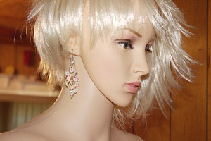 Vintage Pearlized Sequence Dangle Earrings