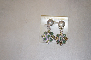 Vintage Mini Rhombus Metal Drop Earrings