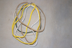 7-Pc. Mustard/Cocoa Headwrap Elastic Bands