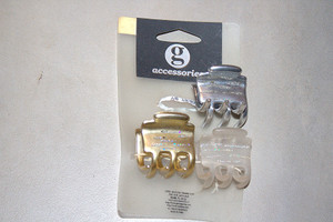 G Accessories 3-Pc. Glitter Claw Hair Holder