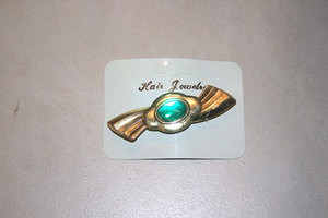 Vintage Faux Gemstone Clip Hair Jewelry