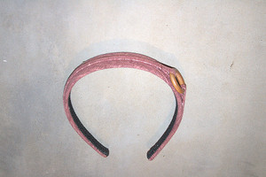Vintage Faux Leather Copper Sparkle Headband
