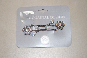 Vintage Tri Costal Design 2-Pc. Jeweled Faux Stones Hair Clips