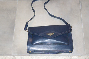 Vintage 5-Pocket Navy Blue Handbag
