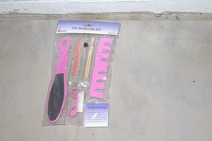 Post Vintage Good Old Values 9-PC Pink Pedicure Set