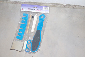 Post Vintage Good Old Values 9-PC Blue Pedicure Set