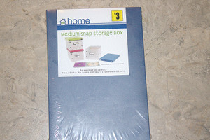 Post Vintage DG Home Blue Medium Snap Storage Box