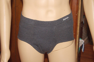 Hanes Men's 100% Cotton Jersey Brief Underwear Charcoal
