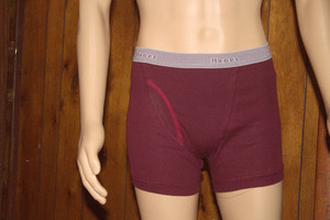 Vintage Hanes 100% Cotton Jersey/Stretchy Men's Boxer Underwear Maroon