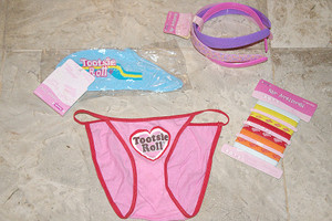 Tootsie Roll One-Of-A-Kind 2004 13 Pc. Scented Ankle Socks/Headbands & Twists/Panty Underwear Set