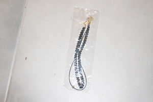 Dainty Black Ric-Rac Trim & Rope Necklace