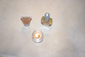 3-Pc Mocha Swirl Lip/Nail/Glitter Gold Shimmer Gel