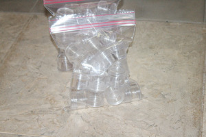 25-Pc Non-Glass Clear Mini Storage/Mixing Jars W/Lids