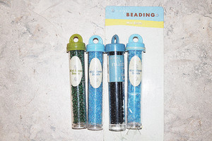 Simply Beading 4-Tube Sky & Trypan Blue & Green Mini Glass Beads