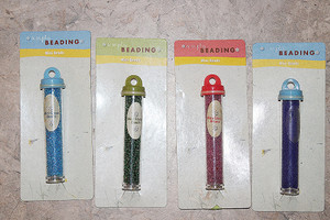 Simply Beading 4-Tube Sky & Trypan Blue/Green/Pink Mini Glass Beads