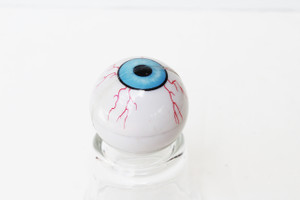 High-Quality Set of 2 Large Blue & Brown Eyeballs that Light Up When Rolled