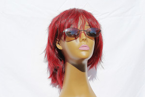 Faux Citrine Handles Wire Rim Sunglasses