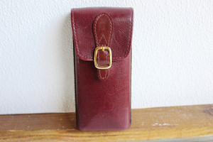 Flap Closure Eyeglasses Case- Burgundy