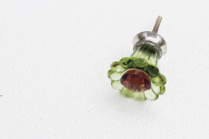 Vintage Green Glass Drawer Replacement Knob