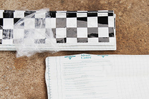 Magic Cover Peel & Stick Vinyl- Race Track Black & White Checker