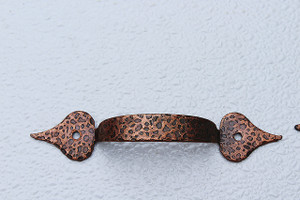 Vintage 1960s Beaten Copper Drawer/Cabinet Pull Handles