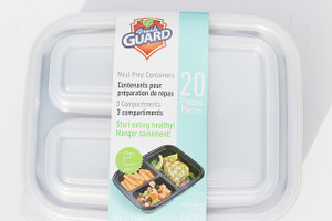 Fresh Guard 3 Compartment 20-Piece Meal Prep Containers