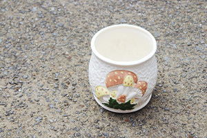 1970s Happy Mushroom Ceramic Container