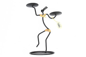 Shanti Woman Metal 2-Candle Holder
