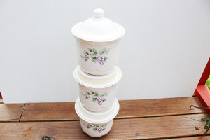 Vintage Pfaltzgraff Poetry Glossy Storage Canisters