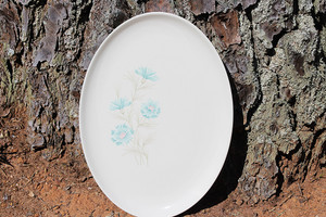 Vintage Ceramic Floral Design Server Platter