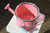 Miniature Faux Pink Watering Storage Tin Can