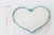 Miniature Heart Needlepoint Pattern- Teal (Back View)