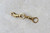 2 Heavy Gold Metal Swivel Hook Closure