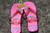 Vintage Push Pop Strawberry Flip Flops Size 7-8