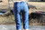 Vintage Creast Sparkle Demin Capris Jean