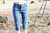 Vintage Creast Sparkle Demin Capris Jean