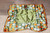 Vintage 100% Silk Green/Orange Circles Scarf