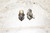 Vintage Silver Metal & Faux Pear Clip Earrings
